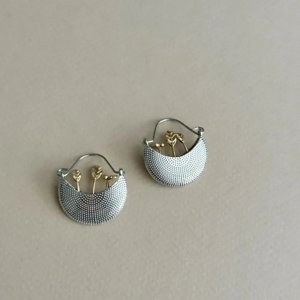 Leaf Hoop Earrings #2424
